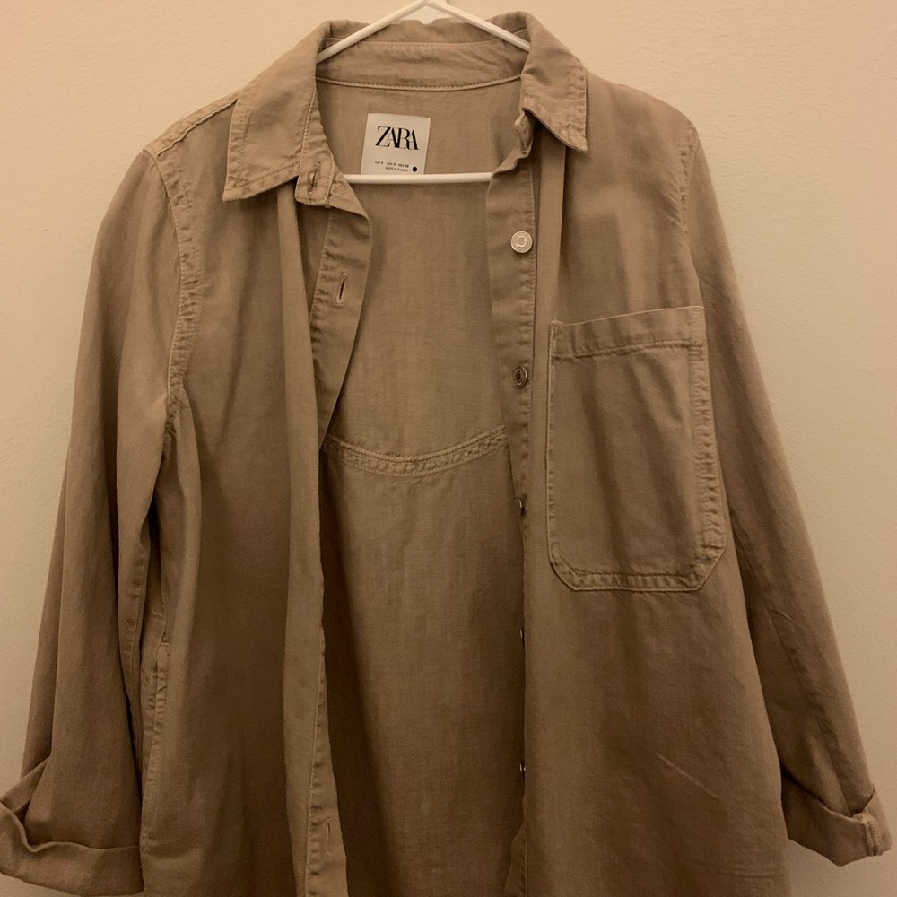 Mid Length Tan Zara Coat